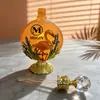 Botella de Decantación para Perfume y Aceites Esenciales de Artesanía en Esmalte de Flamenco Dorado Vintage Exquisito de 30 ml con Impresión, Directamente del Fabricante