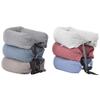 Almohada de cintura de partículas tejida de punto jersey de calidad japonesa y coreana sin estampado Almohada en forma de U Almohada para el cuello Nueva almohada de viaje multifuncional