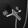 Fabricantes de aço inoxidável válvula misturadora de cerâmica para chuveiro de embutir tripla rotativa com torneira de banheira subaquática
