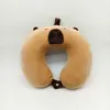 Almohada en Forma de U para Protección del Cuello con Bordado de Shiba Inu y Tiburón para Adultos y Estudiantes, Adecuada para Dormir, Almohada Cervical, Almohada de Viaje Portátil para Viajes Largos