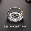 Cinzeiro de Cerâmica Estilo Chinês com Acabamento Dourado Criativo Cinzeiro de Porcelana Cinzeiro de Mesa para Hotel de Luxo Personalizável LO