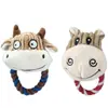 Juguete de peluche para perro hecho a medida con efectos de sonido, un imprescindible para el entretenimiento de mascotas, alivio de la dentición y compañía - un diseño de hipopótamo anudado