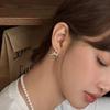 Pendientes de lazo con diseño de nicho, pendientes de alfiler de plata de alta calidad, nuevos pendientes populares de 2024, pendientes estilo Chanel para mujer