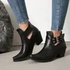 Pedido estrangeiro transfronteiriço moda primavera e outono fivela de cinto salto alto tamanho grande 40-46 sapatos femininos estilosos estilo romano
