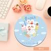 Alfombrilla de Ratón Redonda de Anime de Dibujos Animados con Imágenes para Niñas Oficina Juegos Laptop Almohadilla Pequeña Material de Goma