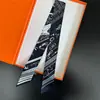 Bufanda de Seda Diagonal Estilo Nuevo, Cinta de Seda Imitación, Diadema de Seda de Sarga Estampada para Mujer, Decoración para Bolso, Bufanda para Cuello Estampada Digitalmente