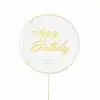 Decoración de Pastel Mariposa Blanca Tendencia Lazo de Fondant Lámina de Oro Arte en Hierro Acrílico Diosa Topper de Cumpleaños