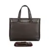 Bolso Clásico para Hombre Capa Superior Piel de Vaca Maletín Almacenamiento de Gran Capacidad Negocios Casual Cuero Bolso de Mano para Hombre