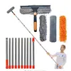 Herramientas de Limpieza Transfronterizas Plumero para Polvo del Hogar Set de Limpieza Plumero de Plumas Extensible Set Combinado para Alturas Limpieza