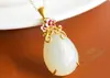 Pingente Elegante Banhado a Ouro Branco Prata 925 Pedra de Cristal Gota d'Água Simples, Moderno, Requintado, Elegante, Fofo e Personalizado para Mulheres