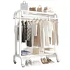 Perchero de pie para ropa de dormitorio, perchero para ropa del hogar, tendedero interior, plegable, para balcón, simple, móvil, perchero para ropa y sombreros