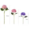Flor de Hortênsia Artificial 3D de Haste Única com Toque de Luxo para Decoração de Casa Sala de Estar Arco de Casamento Flor Falsa Atacado Transfronteiriço