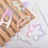Molde de Botão de Suéter de Resina DIY Papoula Estrela de Seis Pontas Coração Trevo de Quatro Folhas Golfinho Urso Botão Molde de Silicone