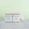 Latas de Té Blanco Cuadradas 125g Hojalata Selladas Latas de Té Caja de Embalaje Dos en Uno suit Mayoreo