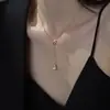 Colar Feminino com Pingente de Cabacinha Dupla em Prata 925 Banhada Fulu Luxo Leve Nicho Avançado 2022 Novo Fashionável Corrente para Clavícula