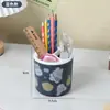 Portalápices de dibujos animados Kaai para niñas, portalápices de escritorio de gran capacidad, estilo ins, caja de almacenamiento de papelería creativa para escritorio de estudiante