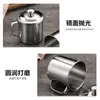 Copo de Aço Inoxidável 304, Copo de Água para Jardim de Infância, Copo Pequeno para Crianças Estudantes, Caneca de Chá para Beber Água com Tampa, Caneca de Chá Antiderrapante
