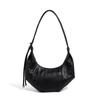 Bolso Cruzado Mismo Estilo Croissant Piel Genuina Diseño Original Bolso de Hombro Bolso de Axila para Viajes Diarios Gran Capacidad Bolso de Mujer