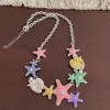 Collar de Concha y Estrella de Mar de Verano Gargantilla Estilo Marinero Nuevo Accesorio para Fotos de Vacaciones 2026 Accesorio Personalizado para la Clavícula