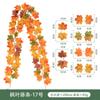 Decoración de Lugar Escénico de Otoño Planta Verde Artificial Hoja de Arce Amazon Halloween Navidad Colgante de Pared Ratán de Hoja de Arce Simulada