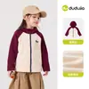 Chamarra con capucha infantil Dudu, atuendo de otoño para niñas, ropa para niños, sudadera con cremallera para bebé, ropa infantil de moda