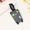 Etiqueta de Bagagem de Borracha Macia em PVC Tag de Embarque de Viagem Etiqueta de Nome Anti-Perda Etiqueta Fofa Etiqueta de Bagagem Despachada com Logo Personalizado