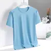 Nuevo de Manga Corta Transpirable Tecnología Negra Seda de Hielo Manga Corta Verano Moderno Casual Talla Grande para Hombre Deporte Ocio Fitness Sudadera