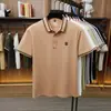 Camisa Polo Leishibert de Nylon y Fibra de Bambú para Hombre, Camiseta Versátil de Manga Corta, Nueva de Verano, Transpirable, Moderna, Camiseta de Manga Corta