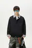 Chaqueta Top Retro Americana a Cuadros Bloque de Color Patchwork para Hombres y Mujeres Primavera y Otoño Holgada Casual Pareja Fresca Ropa de Trabajo Chaqueta