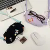 5842 Bolsa Portátil para Gafas con Bolsillo de Almacenamiento con Mariposa Bordada y Correa para el Cuello para Viaje Funda Protectora para Gafas de Sol
