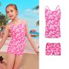 Roupa de Banho Infantil Roupa de Banho para Meninas Dividida Europeia e Americana Roupa de Banho Secagem Rápida Alça Única Calça de Roupa de Banho uma geração de cabelo