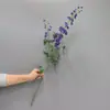 Mini delphinium finch flor de 3 pontas estilo coreano decoração de casa casamento flor artificial atacado sala de estar fotografia