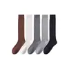 Calcetines de Seda con Patrón de Diamantes Estilo Ballet para Primavera y Verano, Calcetines Finos Retro Japoneses para Mujer, Calcetines hasta la Rodilla Combinados con Zapatos Pequeños de Cuero