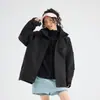 Chaqueta con capucha multifuncional para otoño e invierno, impermeable para lluvia intensa, tecnología negra de bloqueo de temperatura de grafeno, chaqueta para exteriores