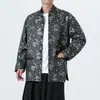 Otoño 2026 Nuevo Estilo Chino Satén Dragón y Fénix Auspicioso Jacquard Retro Traje Tang Chaqueta Holgada Cuello Alto Abrigo Zhongshan
