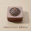 Caja de Purificación de Salvia Blanca, Quemador de Incienso para Desmagnetizar Cristales, Recipiente para Quemar Madera Sagrada Peruana, Adorno de Recipiente de Bambú con Patrón Geométrico