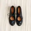 Novos Sapatos Mary Jane com Cadarço e Laço Solado Macio Versátil Baixo para Mulheres Retro Fundo Plano 2026 Mocassins
