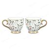 Lujo Ligero Creativo Mango Chapado en Oro Borde Dorado Cerámica Taza para Cavar Esquinas Moda Taza de Café para Pareja LOGOTIPO Personalizable
