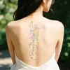 Suministro Exclusivo Transfronterizo de Pegatinas de Tatuaje de Flores, Resistentes al Agua y al Sudor, Decoración de Verano, Hermosas y de Alta Gama, Pegatinas de Tatuaje Personalizadas Realistas, Personalizables