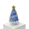 Árbol de Navidad de Vidrio Soplado a Mano de 8.5 cm Zibo Manualidades de Vidrio Árbol de Navidad Giratorio Jingdezhen