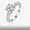 Anillo de moissanita 925 de plata de ley europea y americana que no se decolora para mujer, lujo ligero, el más vendido en Amazon, anillo de alta gama para mujer