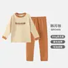 Conjunto de ropa interior térmica de otoño para niños, algodón puro, ropa de casa cálida, conjunto de manga larga para estudiantes de secundaria, oferta especial de liquidación