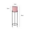Juego redondo doble de lujo ligero, soporte para flores de dos niveles, soporte para flores de lujo ligero nórdico, soporte para flores de suelo para balcón, interior, maceta de rábano verde para sala de estar