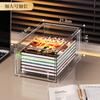Caixa de Armazenamento Retrátil Caixa de Armazenamento para Cosméticos Gaveta Acrílica de Mesa para Papelaria Rack Transparente para Armazenamento de Máscaras