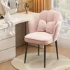 Silla de Maquillaje para Chica de Casa Silla Pétalo para Dormitorio Respaldo de Silla Silla de Escritorio Simple Moderna de Lujo Ligero Taburete de Tocador para Manicura