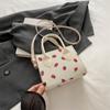 Bolsa Transversal Feminina Estilo Country Casual Moda 2024 Nova Bolsa de Ombro em Veludo Cotelê Pequena Quadrada Bolsa de Braço