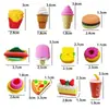 Goma de borrar con forma de helado simulación de comida pastel goma de borrar goma de borrar de ensamblaje papelería para estudiantes regalo premios