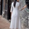 Nuevo vestido cheongsam de verano de estilo étnico retro mejorado, estilo chino, con cuello alto pequeño, cruzado, de moda nacional, bordado, 6077