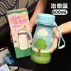Novo Copo de Leite Macaron Degradê com Bolinhas 600ml Grande Capacidade Caneca de Viagem Portátil Copo Térmico de Aço Inoxidável 304