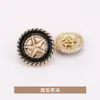 Botones Metálicos de Cinco Puntas Sellados al Aceite Cosidos a Mano para Abrigos de Lana, Chaquetas, Trajes, Ropa Formal, Botones Dorados, Accesorios de Ropa